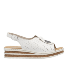 Sandale casual - dama -  ANTISTRESS - 62902-80 alb - piele naturala