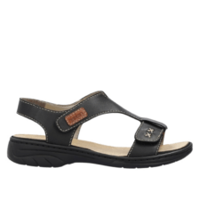 Sandale casual - dama -  ANTISTRESS - 64577-00 negru - piele naturala