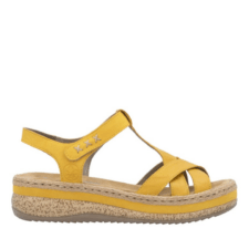 Sandale casual - dama -  ANTISTRESS - V0919-68 galben - piele ecologica