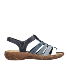 Sandale casual - dama -  ANTISTRESS - V2875-90 bleumarin - piele ecologica