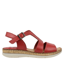 Sandale casual - dama -  D22-S 509 rosu - piele naturala