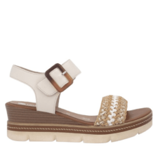 Sandale casual - dama -  D2L55-60 bej - piele ecologica D2L55-60