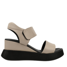 Sandale casual - dama -  D32-840 bej - piele naturala - platforma