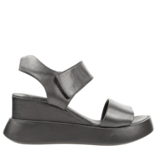 Sandale casual - dama -  D32-840 negru - piele naturala - platforma