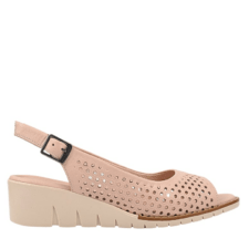 Sandale casual - dama -  D54-618-D roz - piele naturala - platforma