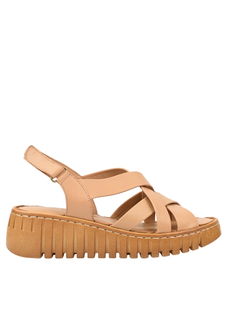 Sandale casual - dama - D56-755 taupe - piele naturala 1 Sandale casual - dama - D56-755 taupe - piele naturala