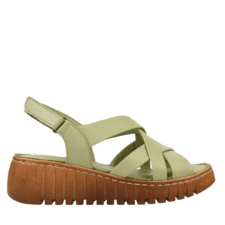 Sandale casual - dama -  D56-755 verde - piele naturala