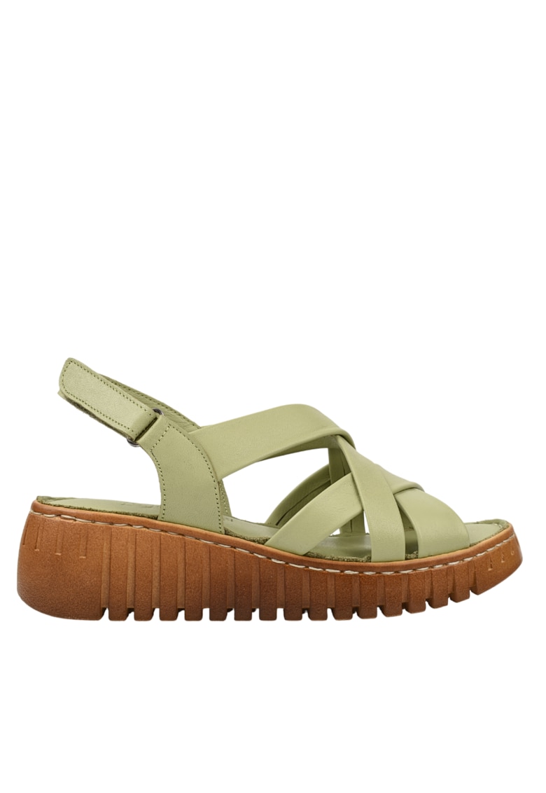 Sandale casual - dama - D56-755 verde - piele naturala 1 Sandale casual - dama - D56-755 verde - piele naturala