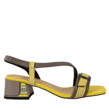 Sandale casual - dama -  DL60013C galben - piele naturala