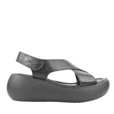 Sandale casual - dama -  FF01 negru - piele naturala