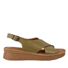 Sandale casual - dama -  KL60020C verde - piele naturala