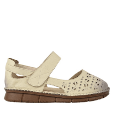 Sandale casual - dama -  MJ60002C crem - piele naturala