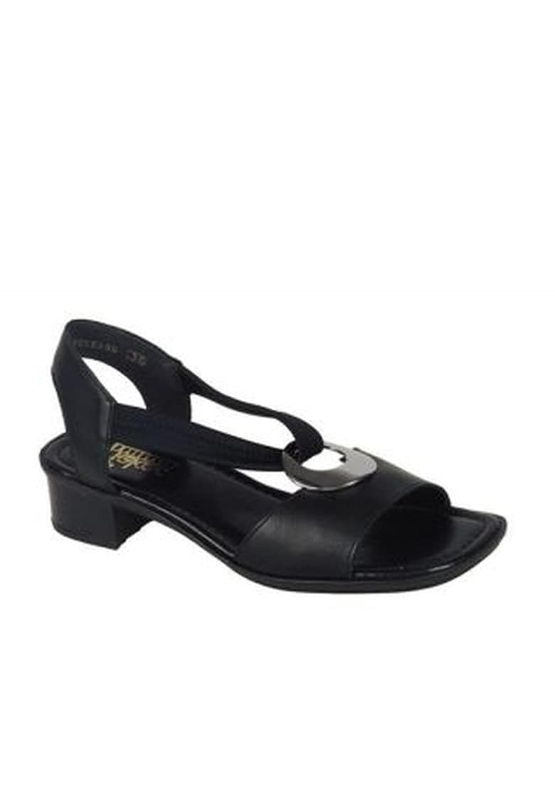 Sandale casual dama - Piele ecologica - Negru - 1 Sandale casual dama - Piele ecologica - Negru -