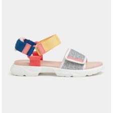 Sandale colorblock cu velcro