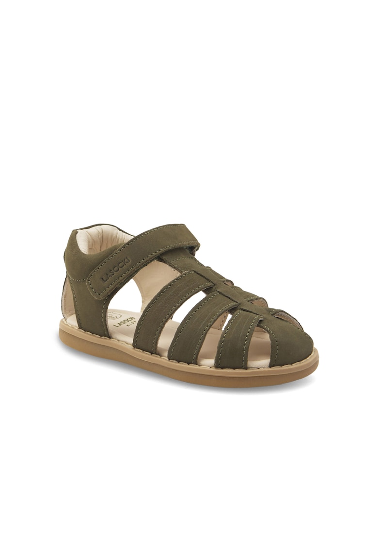Sandale copii - 476696 - Piele nabuc - Kaki 1 Sandale copii - 476696 - Piele nabuc - Kaki