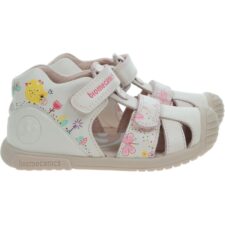 Sandale copii  Biogateo - piele naturala - alb - marime