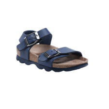 Sandale copii -  Piele naturala - Albastru/Maro -