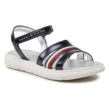 Sandale copii -  piele ecologica - bleumarin - pentru fete