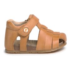 Sandale copii -  piele naturala - maro - inchidere velcro -