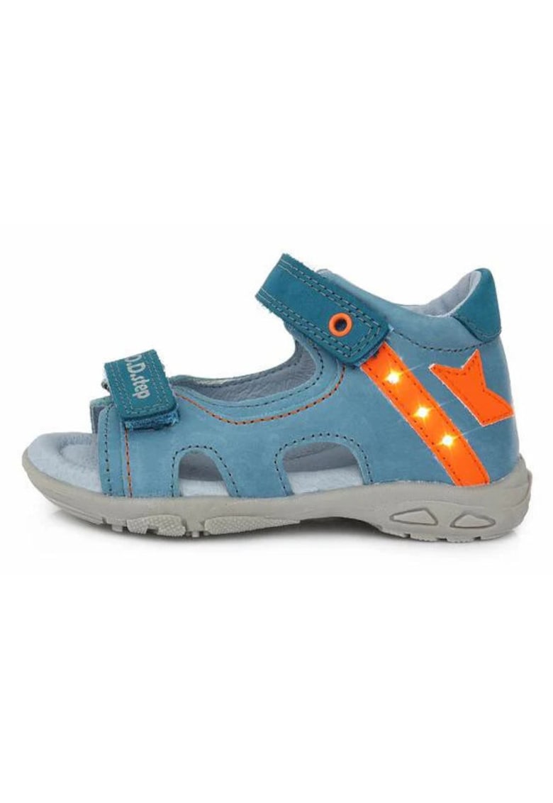 Sandale cu Luminite Baieti - din Piele - cu Scai - AC290-101 1 Sandale cu Luminite Baieti - din Piele - cu Scai - AC290-101