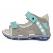 Sandale cu Luminite Baieti -  din Piele - cu Scai - Gri - AC290-101B - 20 - Gri