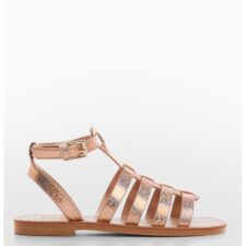 Sandale cu aspect metalizat Roi