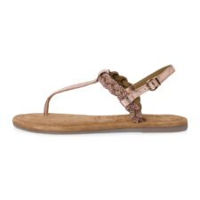 Sandale cu aspect metalizat si bareta separatoare