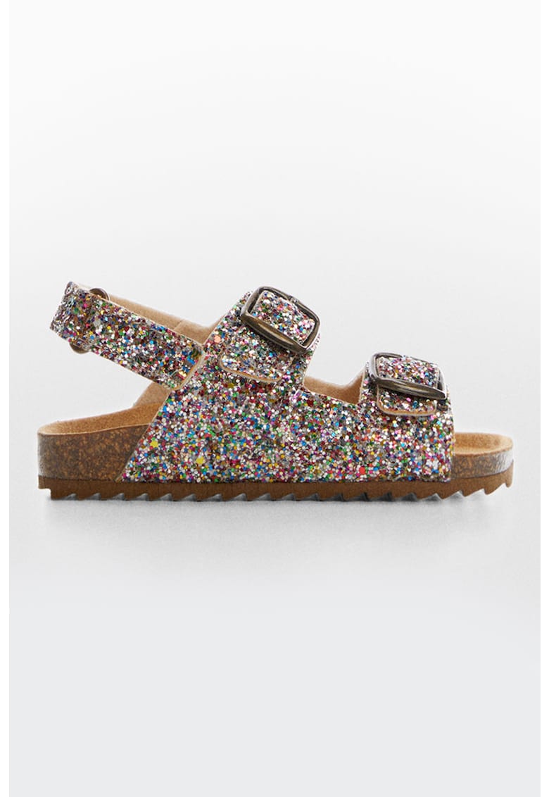 Sandale cu aspect stralucitor si catarame Carla 1 Sandale cu aspect stralucitor si catarame Carla