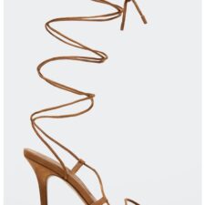 Sandale cu bareta infasurabila si toc stiletto Tyra
