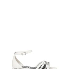 Sandale cu bareta pe glezna - detalii tip plasa si garnituri de piele