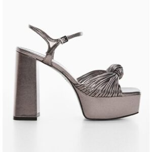 Sandale cu bareta pe glezna si detaliu cu nod Alma