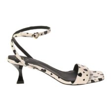 Sandale cu bareta pe glezna si imprimeu cu inimi