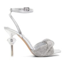 Sandale cu bareta pe glezna si strasuri Diya