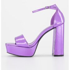 Sandale cu bareta pe glezna si toc masiv Omega