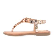 Sandale cu bareta separatoare decorate cu margele - strasuri si paiete Mansfield