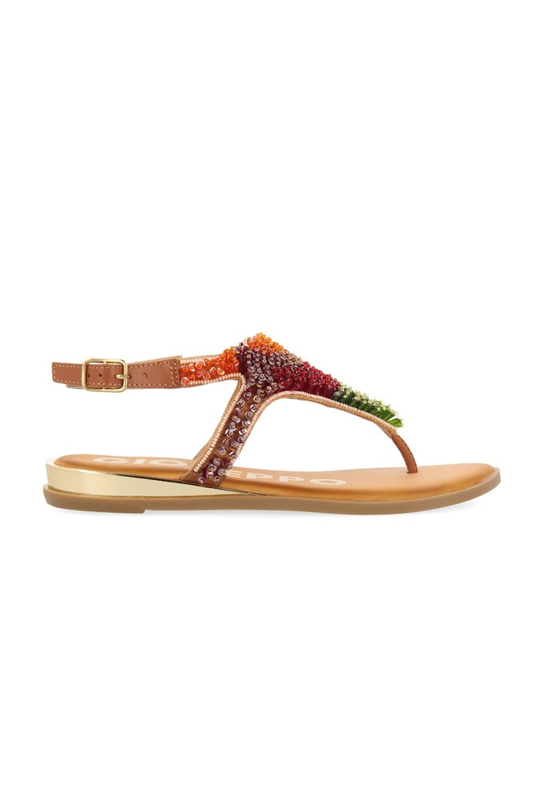 Sandale cu bareta separatoare si acoperite cu margele Bovec 1 Sandale cu bareta separatoare si acoperite cu margele Bovec