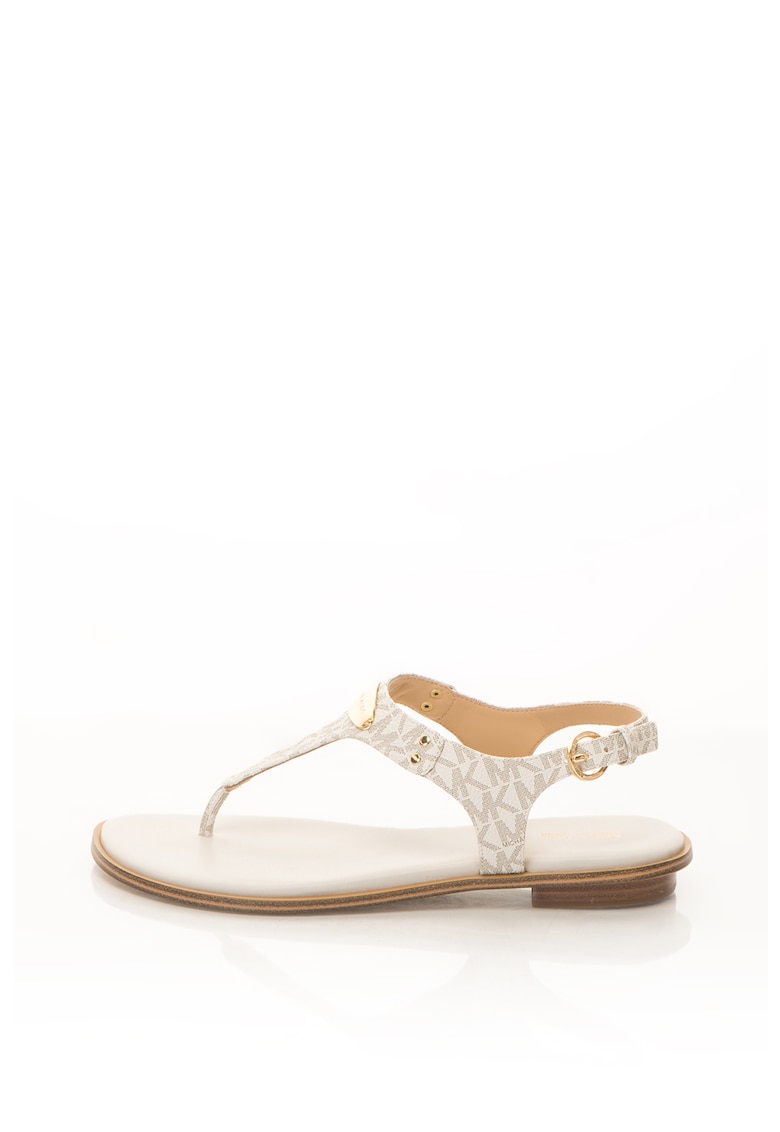 Sandale cu bareta separatoare si aplicatie metalica Plate 1 Sandale cu bareta separatoare si aplicatie metalica Plate