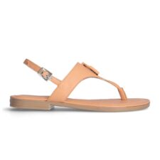 Sandale cu bareta separatoare si aplicatii logo