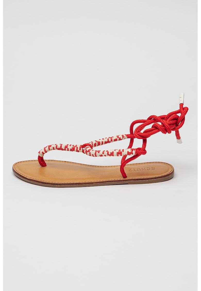 Sandale cu bareta separatoare si model infasurabil Claire 1 Sandale cu bareta separatoare si model infasurabil Claire