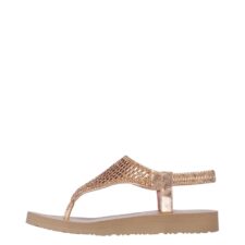 Sandale cu bareta separatoare si strasuri Meditation Rock Crown