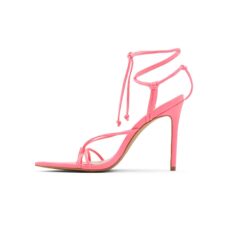 Sandale cu bareta separatoare si toc inalt Lona