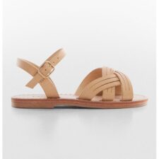 Sandale cu barete cu aspect impletit Amber