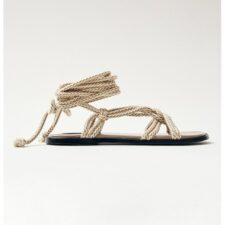 Sandale cu barete din material textil