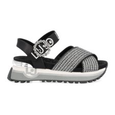 Sandale cu barete incrucisate stralucitoare