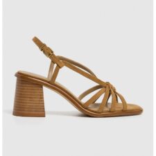 Sandale cu barete multiple si toc masiv