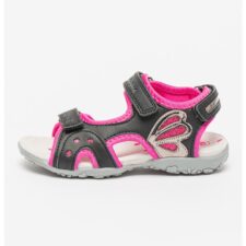 Sandale cu barete velcro si garnituri de piele ecologica Linda