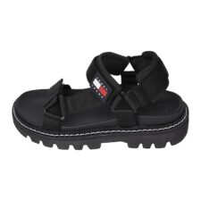 Sandale cu benzi velcro si logo