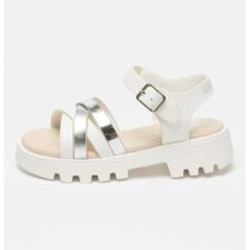 Sandale cu catarama si model colorblock