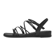 Sandale cu de piele ecologica cu aspect tesut