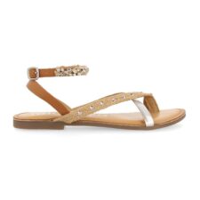 Sandale cu detalii de piele Lhuins